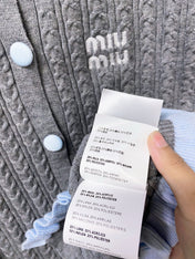 MIUMIU 26S KNIT RUFFLED CARDIGAN 1490