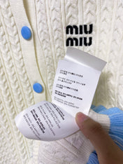 MIUMIU 26S KNIT RUFFLED CARDIGAN 1489