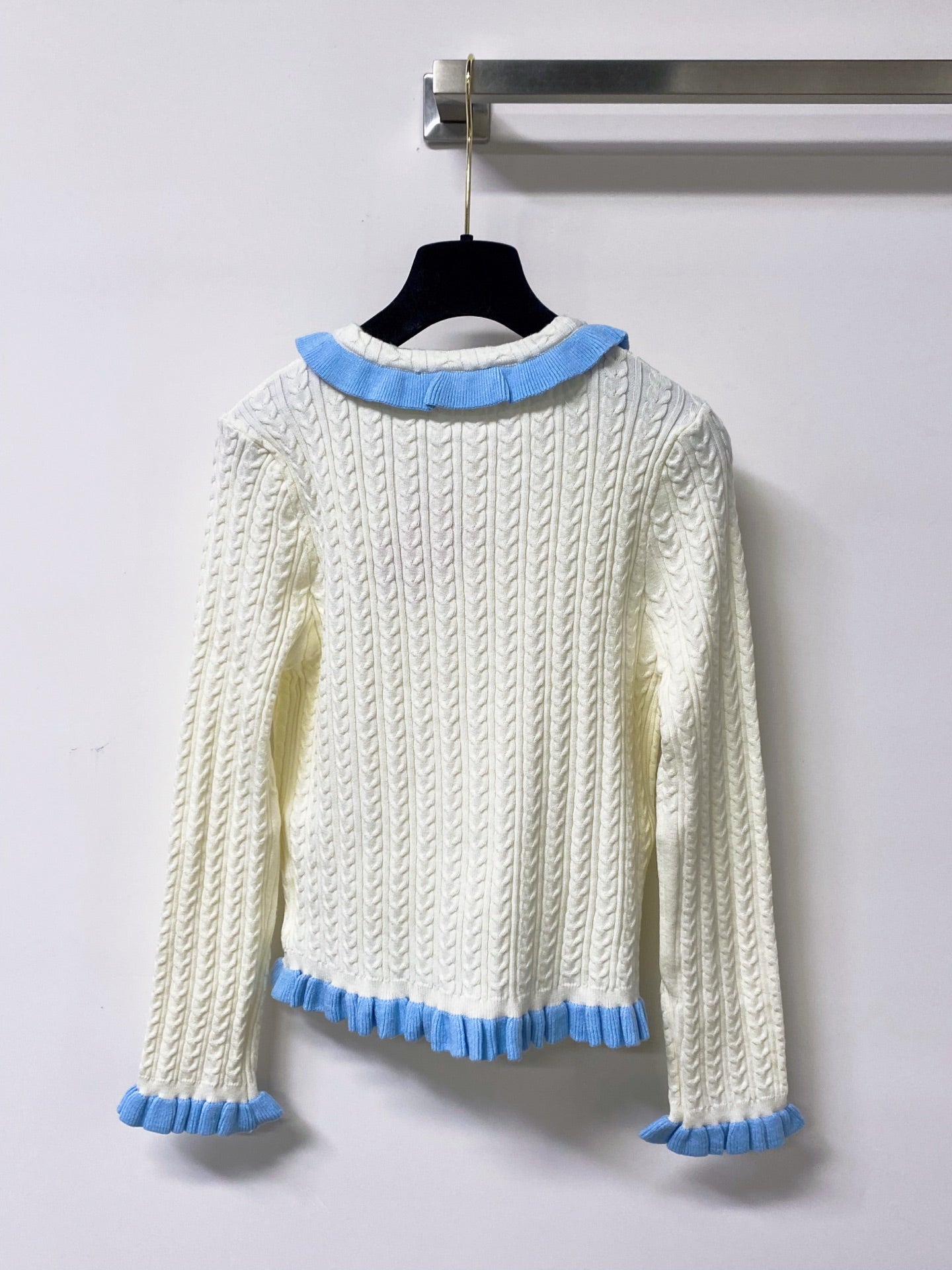 MIUMIU 26S KNIT RUFFLED CARDIGAN 1489