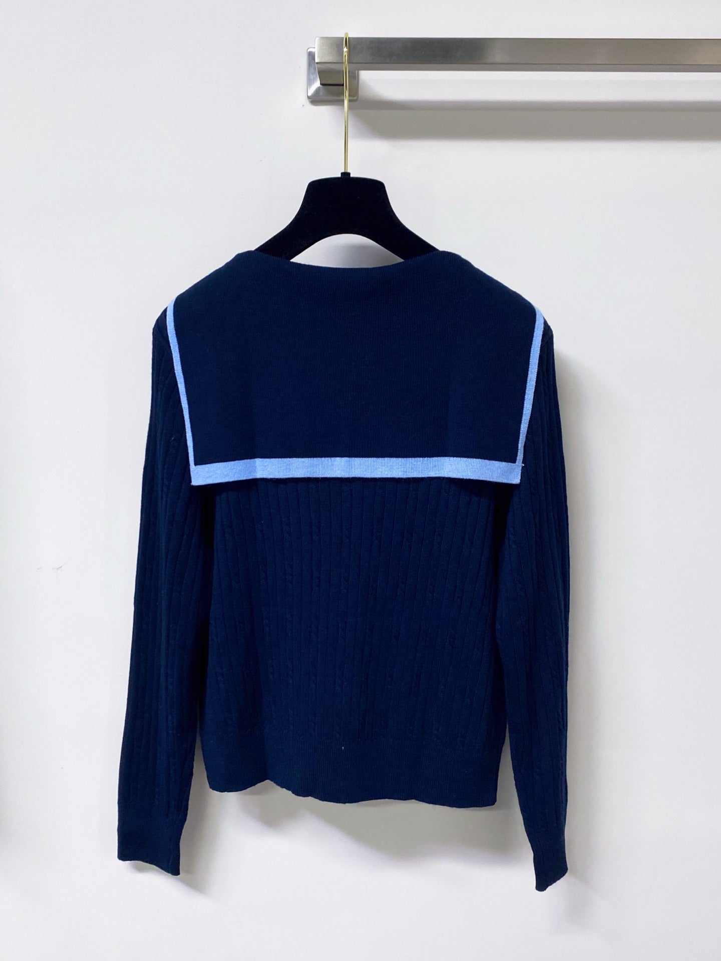 MIUMIU 26S SAILOR COLLAR KNIT CARDIGAN 1488