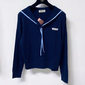 MIUMIU 26S SAILOR COLLAR KNIT CARDIGAN 1488