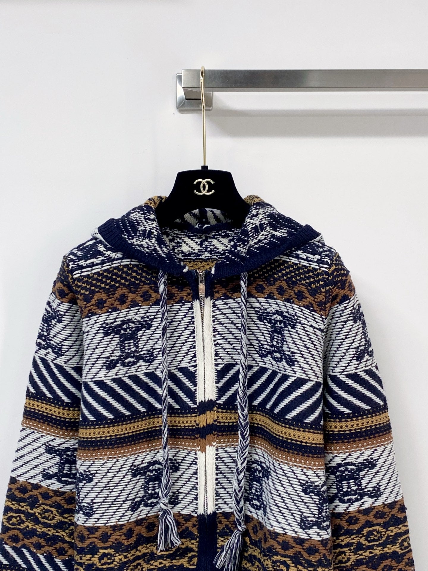 CELINE 26S ZIP-UP KNIT HOODIE 623