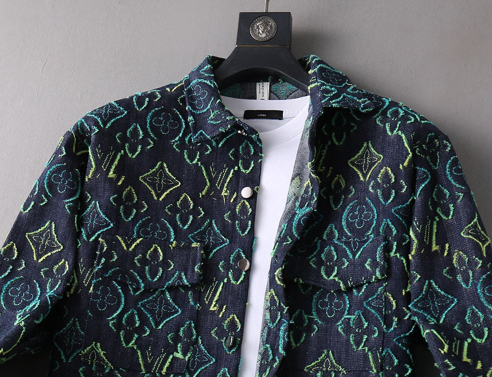 LV SHIRT IN NAVY BLUE MONOGRAM DENIM 239035