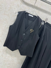 DIOR WIDE-LEG PANTS AND VEST SET 275208