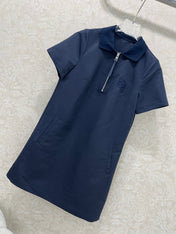 LOEWE SHORT-SLEEVE SHIFT DRESS WITH SIDE POCKETS 269160
