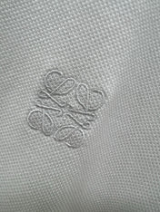 LOEWE OVERSIZED CROPPED POLO SHIRT WITH EMBROIDERED LOGO IN WHITE