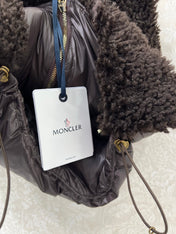 MONCLER 25S SHAGGY VEST IN BROWN 103