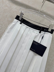 PRADA 26S HIGH WAISTED PLEATED MIDI SKIRT 770