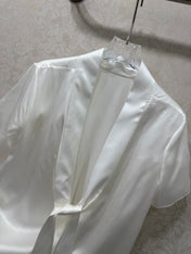 DIOR 26S SHORT-SLEEVE WAIST-TIED SHIRT 1216