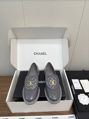 MOCCASIN 2.5 CM IN MOUSE GRAY PREMIUM LAMBSKIN