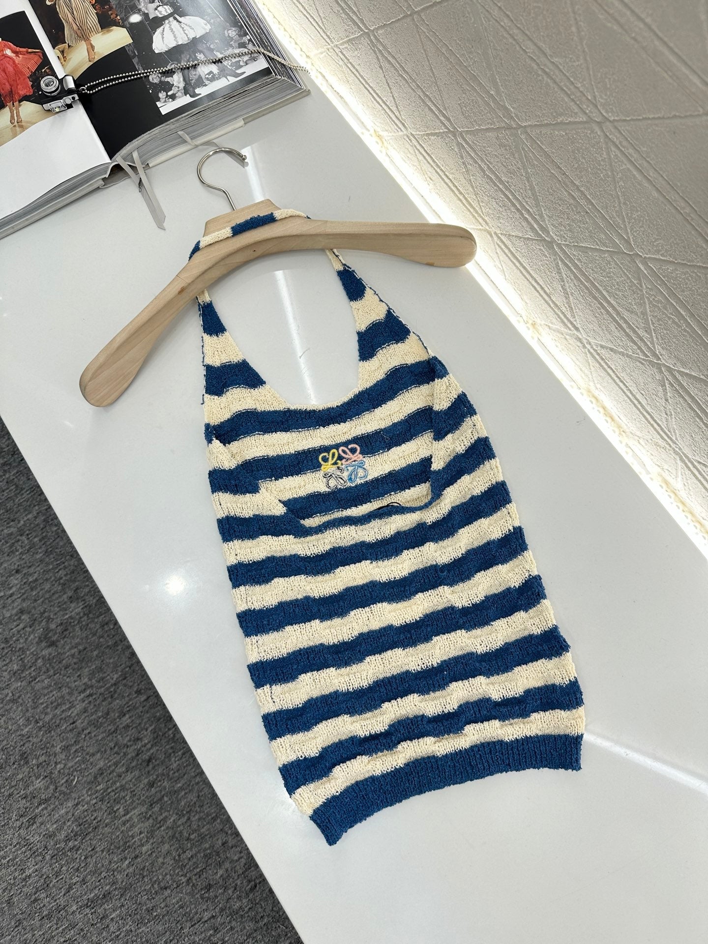 LW 25S HALTER NECK KNIT TOP 265546