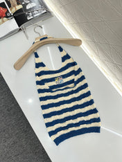 LW 25S HALTER NECK KNIT TOP 265546