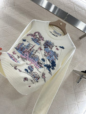 DIOR EMBROIDERED LANDSCAPE KNIT SWEATER 272309