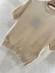 LV CREW NECK TOP WITH EMBROIDERED TEXT 272305