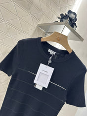 CHANEL FITTED SHORT-SLEEVE KNIT TOP 276496