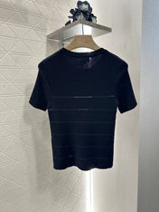 CHANEL FITTED SHORT-SLEEVE KNIT TOP 276496