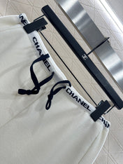 CHANEL 25S WIDE-LEG FLEECE-LINED PANTS 404
