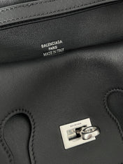 BEL AIR CLUTCH 27 IN BLACK NAPPA LAMBSKIN SILVER HARDWARE