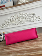 ZIP CABINE 31 BAG IN FUCHSIA PINK CANVAS AND BRONZE BROWN CALFSKIN