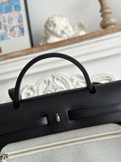 ZIP CABINE 31 BAG IN BLACK CALFSKIN