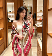 HERMES 26S SCARF 140 IN CASHMERE AND SILK 305966