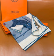 HERMES 26S SCARF 140 IN CASHMERE AND SILK 305967