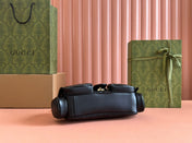 MARMONT SMALL MULTI-POCKET BAG 25 IN BLACK CALFSKIN GOLD HARDWARE