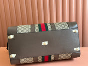 SAVOY MEDIUM DUFFLE BAG 44 IN BEIGE AND EBONY GG SUPREME CANVAS