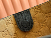 B LARGE SHOULDER BAG 49 IN BLACK SMOOTH LAMBSKIN