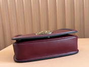 GUCCI 26S BLONDIE SHOULDER BAG 26 IN DARK RED CALFSKIN