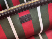 GUCCI 25S EMBLEM LARGE BAG 46 IN DARK BROWN AND BLACK CALFSKIN