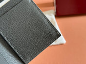 INTERIOR GG PASSPORT CASE 12 IN GREY CALFSKIN