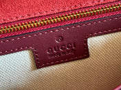 LARGE BLONDIE SHOULDER BAG 29.5 IN RED PATENT CALFSKIN