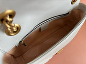GG MARMONT MATELASSÉ LARGE 26 BAG WHITE CALFSKIN