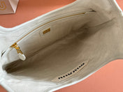 IVY TOTE BAG 60 IN CHALK WHITE PATCHWORK CALFSKIN