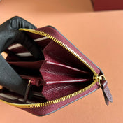 GG MARMONT 19 LONG WALLET IN RED AND BEIGE CALFSKIN