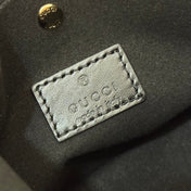 GUCCI 26S HAND BAG 19 IN BLACK CALFSKIN WITH MONOGRAM PATTERN