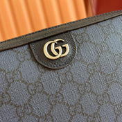 GUCCI OPHIDIA SMALL CROSSBODY BAG 24 NAVY BLUE MONOGRAM CANVAS