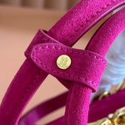 ARCADIE BAG 27 IN FUCHSIA SUEDE GOLD HARDWARE