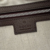 GUCCI 25S ATTACHE SHOULDER BAG 35 CM IN DARK BEIGE MIX BROWN CALFSKIN