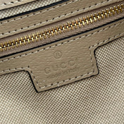 GUCCI 26S SHOULDER BAG 25 IN BEIGE COATED CANVAS