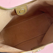 GUCCI 25S GIGLIO LARGE TOTE BAG 25 CM IN BROWN CANVAS