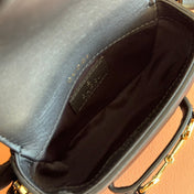 GUCCI 26S HORSEBIT 1955 BAG 13 IN BLACK CALFSKIN