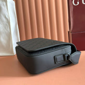 GUCCI 25S SUPREME MESSENGER BAG 26 CM IN BLACK CALFSKIN