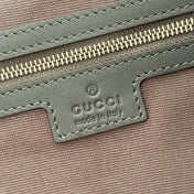 GUCCI 26S TOP HANDLE BAG 35 IN DARK GREY SUEDE