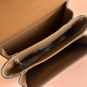 GUCCI 26S SIENA SHOULDER BAG 22 IN BROWN CALFSKIN