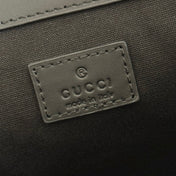 GUCCI 26S GG EMBLEM BACKPACK 44 IN BLACK EMBOSSED CALFSKIN