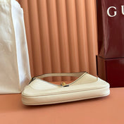 GUCCI 26S JACKIE SLIM SHOULDER BAG 27 IN CREAM WHITE CALFSKIN