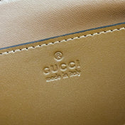 GUCCI 26S SIENA TOP HANDLE BAG 19 IN BROWN CALFSKIN