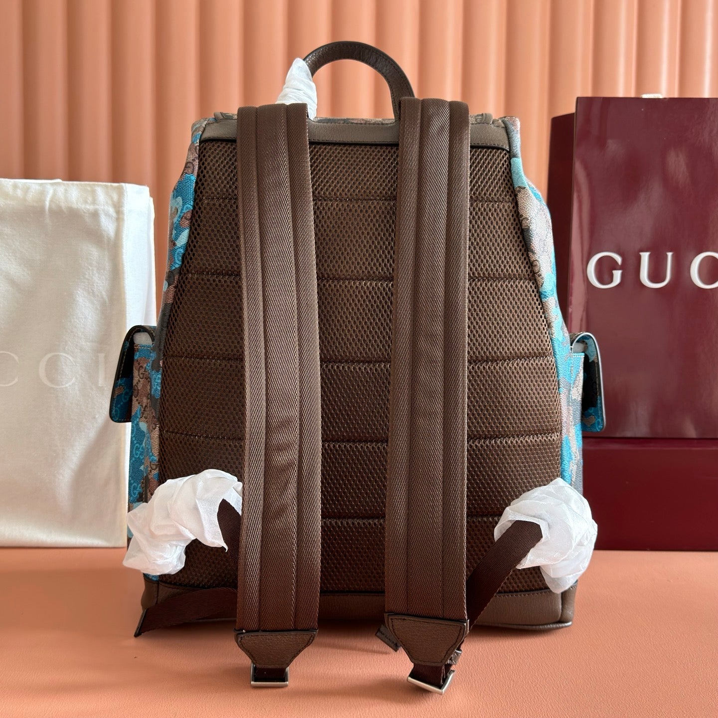 GUCCI 26S BACKPACK 46 IN MULTICOLOR COATED CANVAS STYLE 2